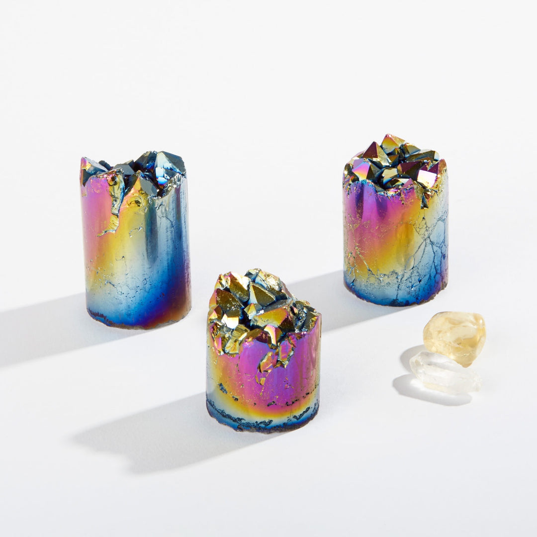 Rainbow Aura Crystal Cupcakes