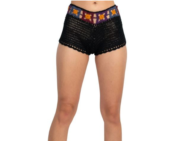 Lakhay's - Daisy Square Crochet Shorts