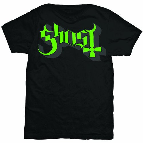 Ghost Unisex T-Shirt: Green/Grey Keyline Logo (RO)