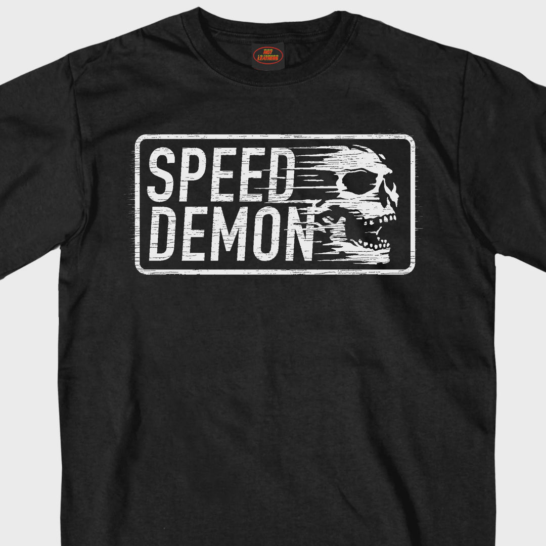 Hot Leathers - Speed Demon Skull Black T-Shirt