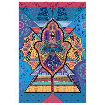 Geometric Hamsa Tapestry