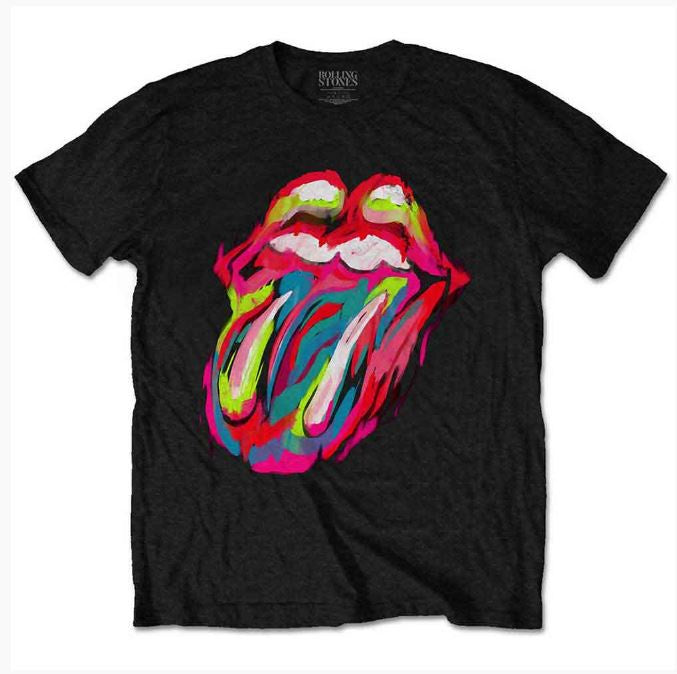 Rock Off - The Rolling Stones 'Sixty Brushstroke Tongue' Unisex T-Shirt