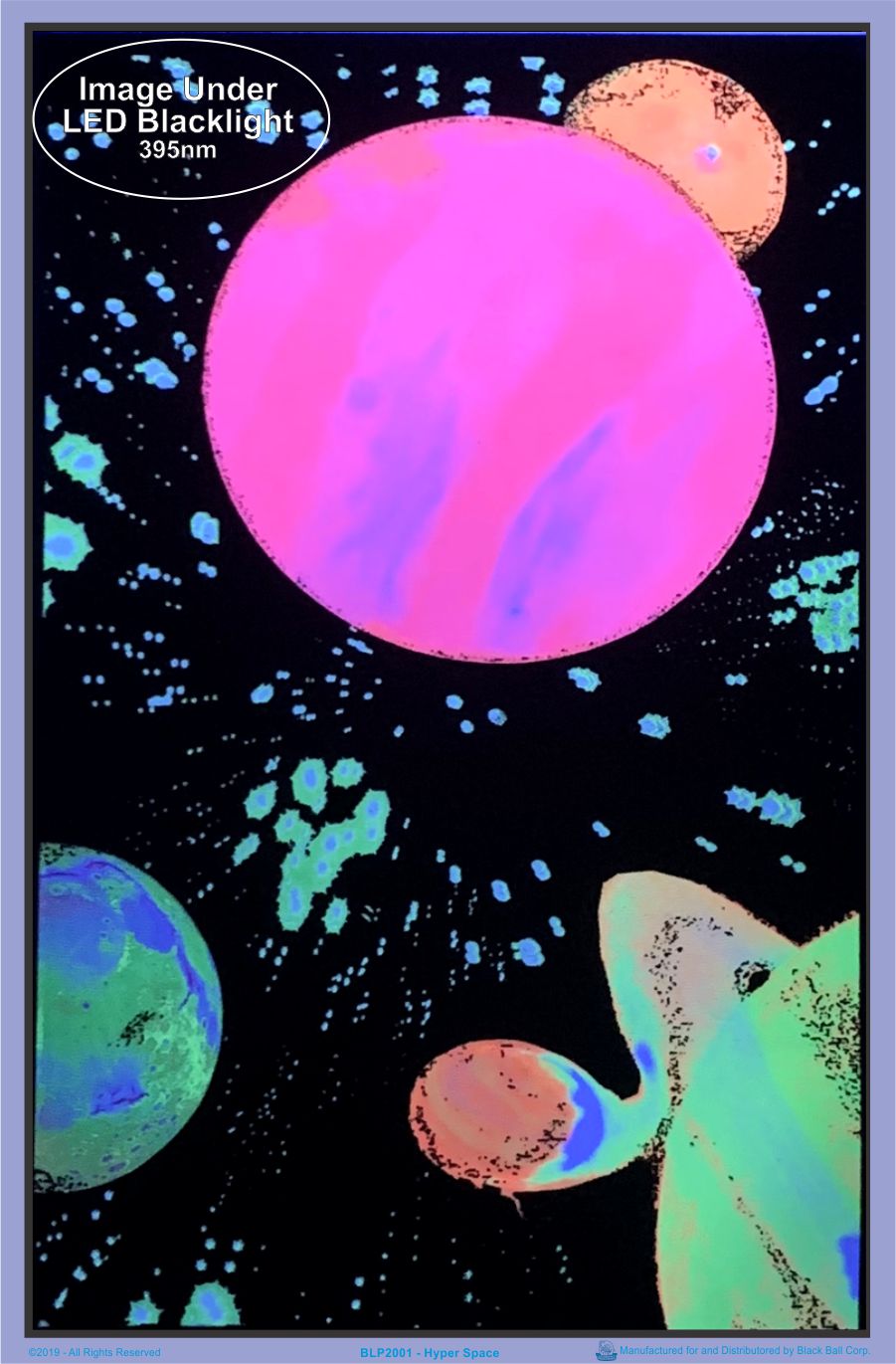 Blacklight Poster- Hyper Space Galaxy- BL2 C4