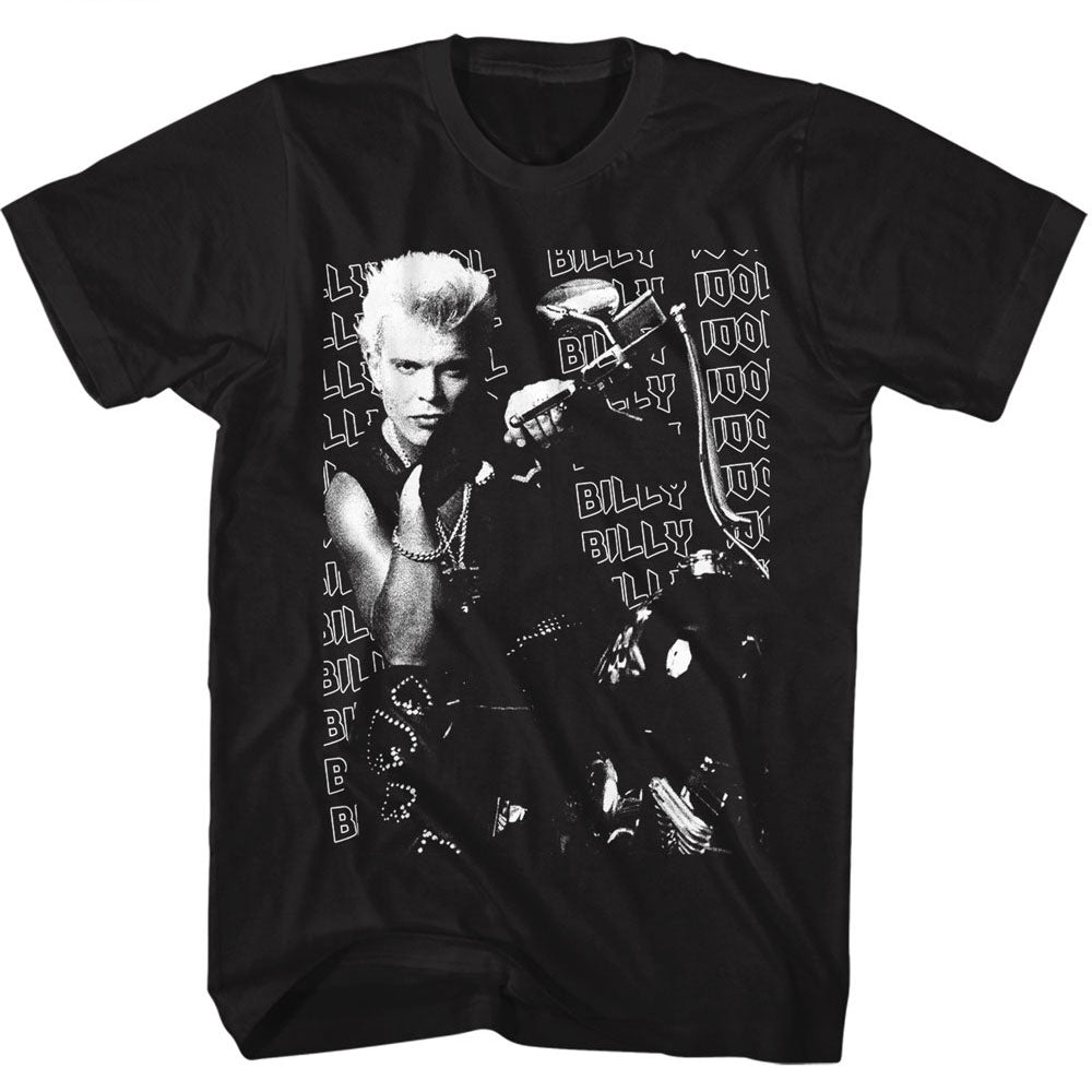 Billy Idol Motorcycle Photo T-Shirt