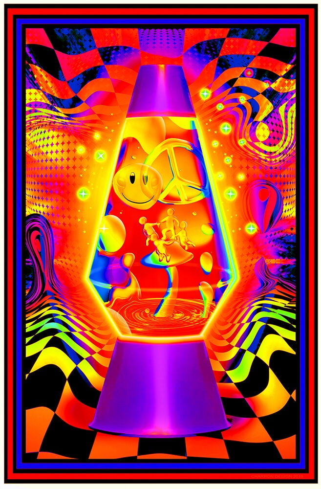 Lava Flow Blacklight Poster