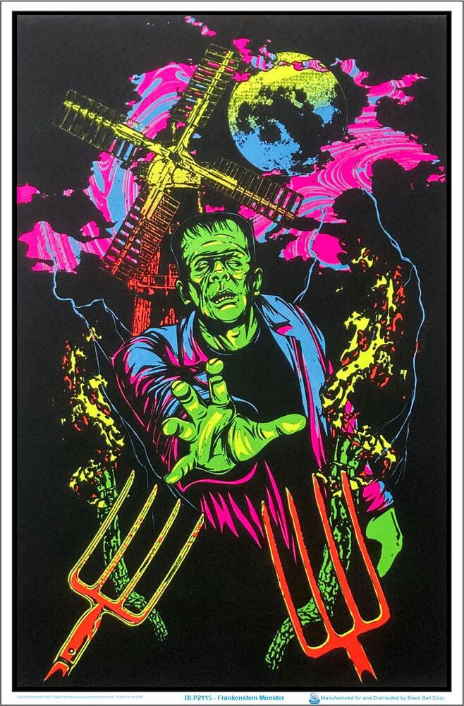 Frankenstein's Monster Blacklight Poster- BL2 A6