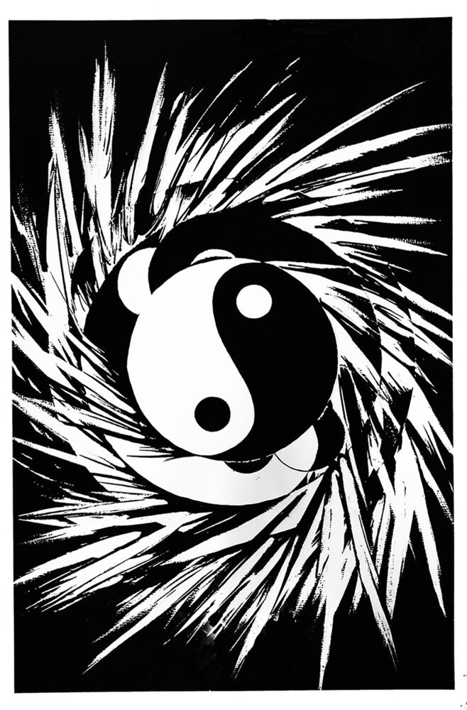 Yin Yang Spiral Blacklight Poster- BL1 B17