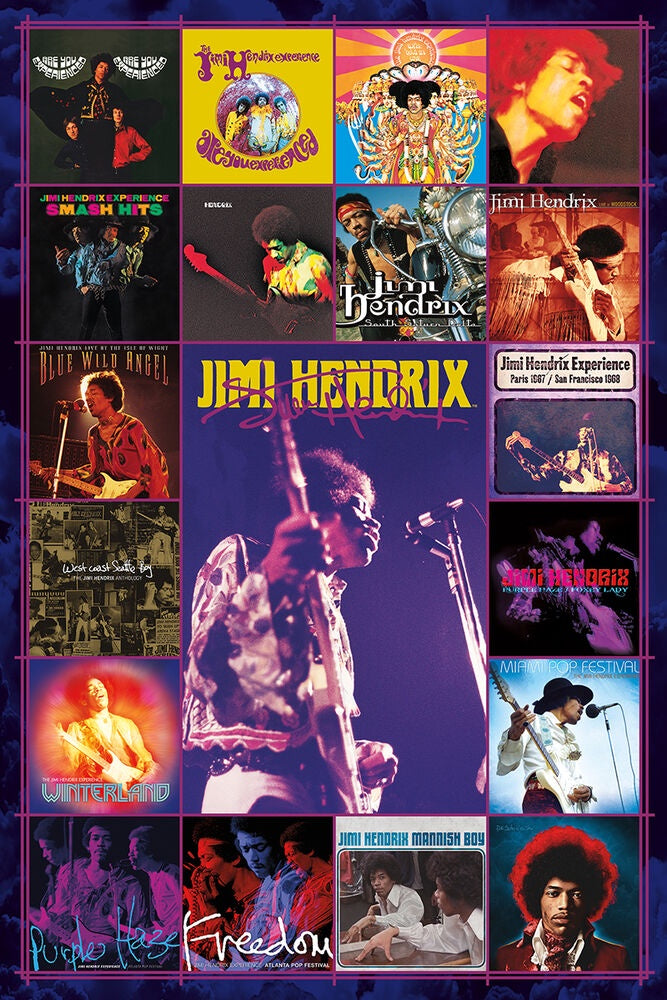 Jimi Hendrix Album Covers Poster