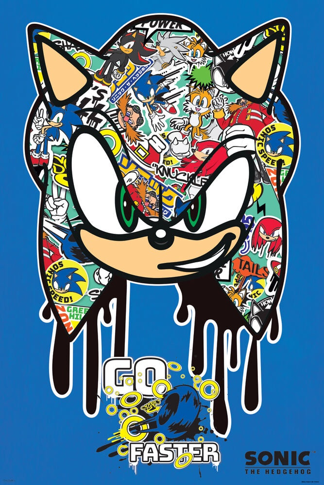 Sonic the Hedgehog Go Faster Poster