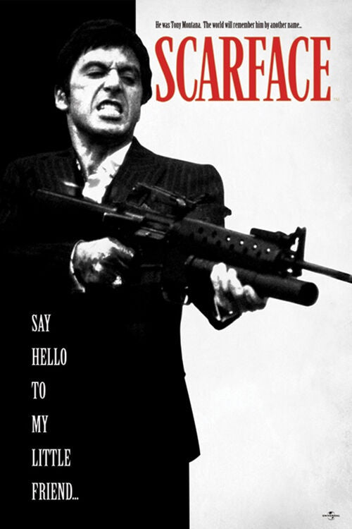 Scarface Machine Gun Poster