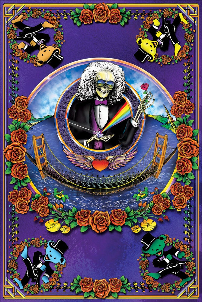 Deadheads Across Golden Gate Poster