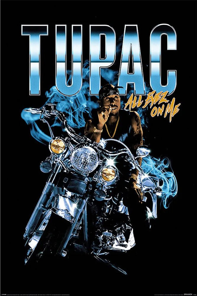 Tupac Motorcycle Poster