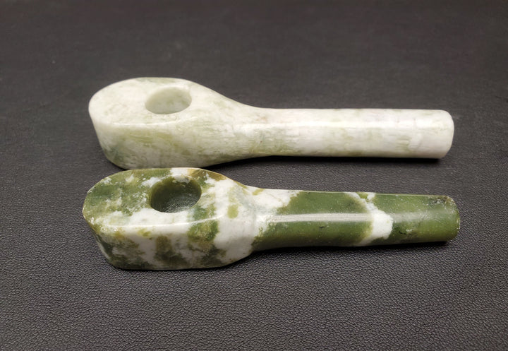 Jade Rounded End Stone Hand Pipe