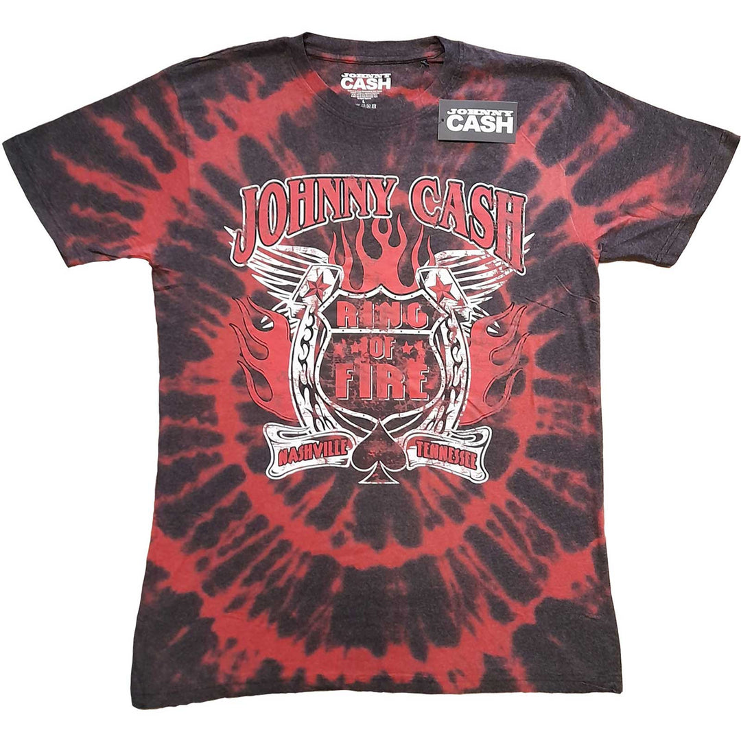 Johnny Cash Ring of Fire Tie Dye T-Shirt (RO)