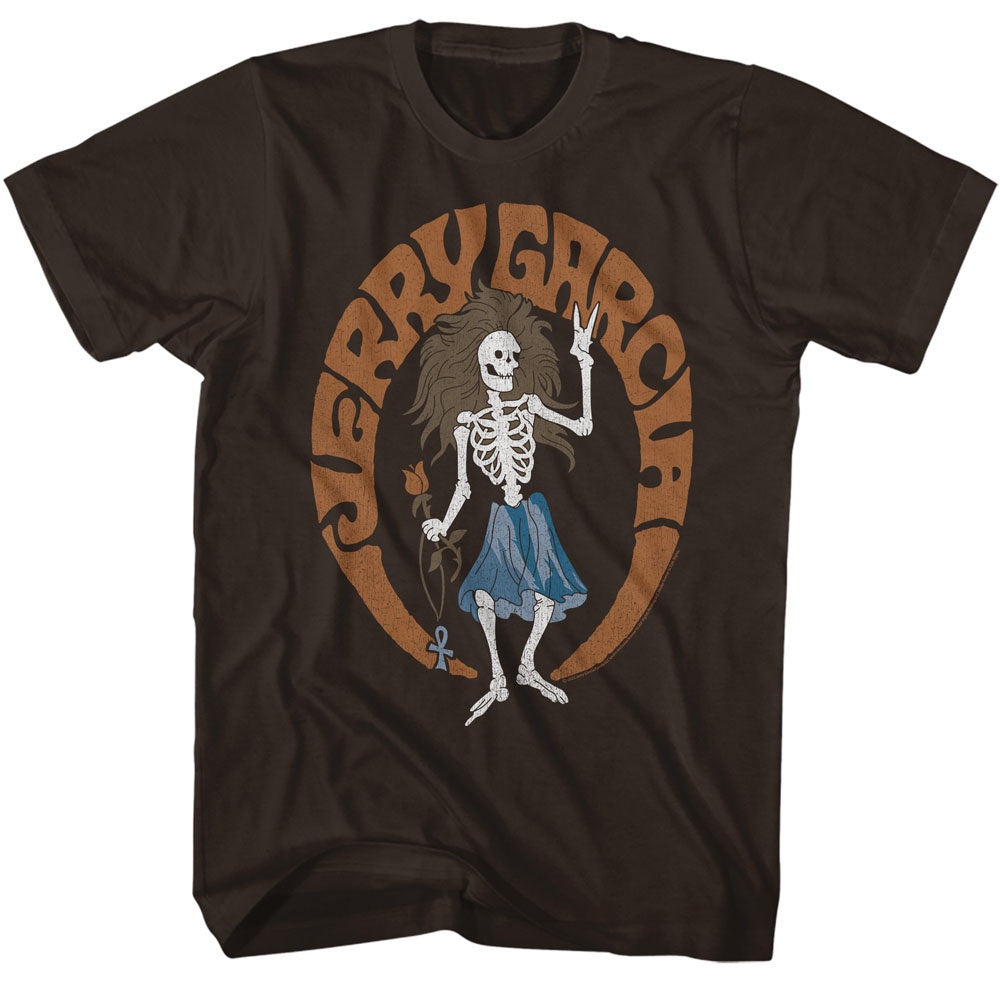 Jerry Garcia Skeleton Hippie T-Shirt