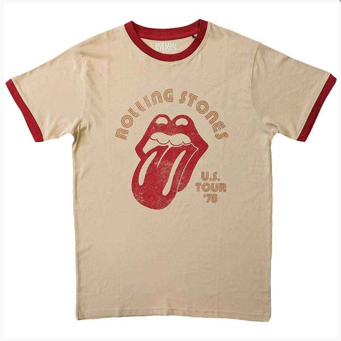 Rock Off - Rolling Stones 'US Tour '78' Unisex Ringer T-Shirt
