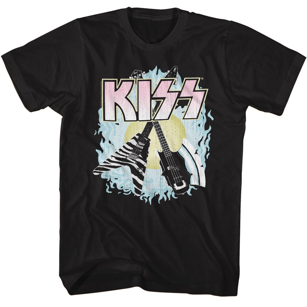 Kiss T-Shirt- Two Guitars-  American Classic