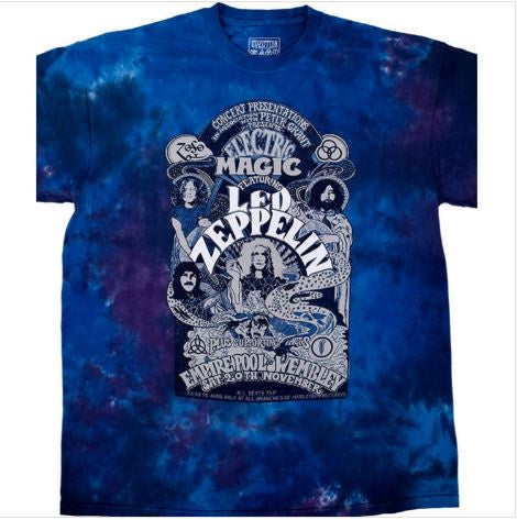 Liquid Blue - Led Zeppelin "Wembley 71" Tie Dye T-Shirt