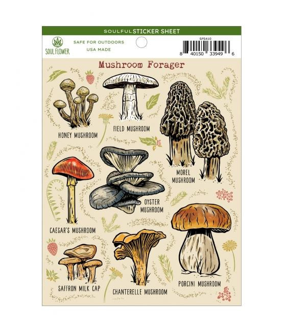 Soul Flower - Mushroom Forager Sticker Sheet