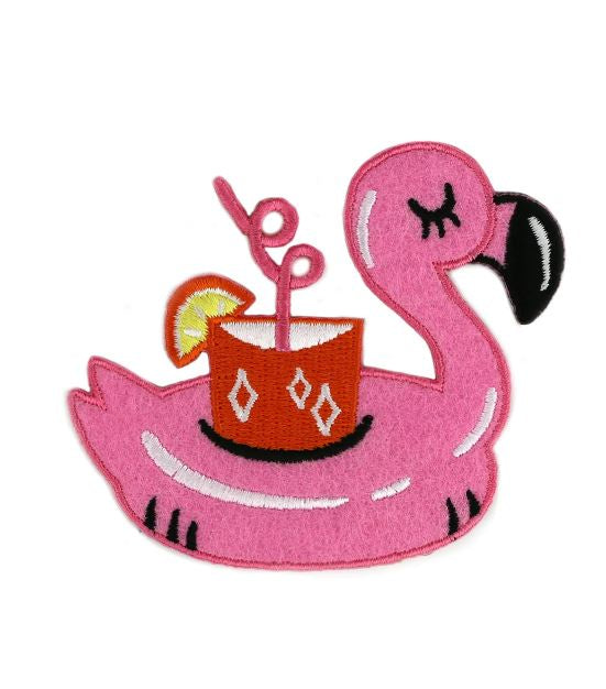 Badge Bomb - Flamingo Pool Floatie Felt Patch