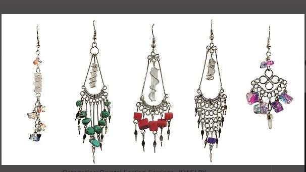 Pichincha - Crystal Hanging Charm Earrings