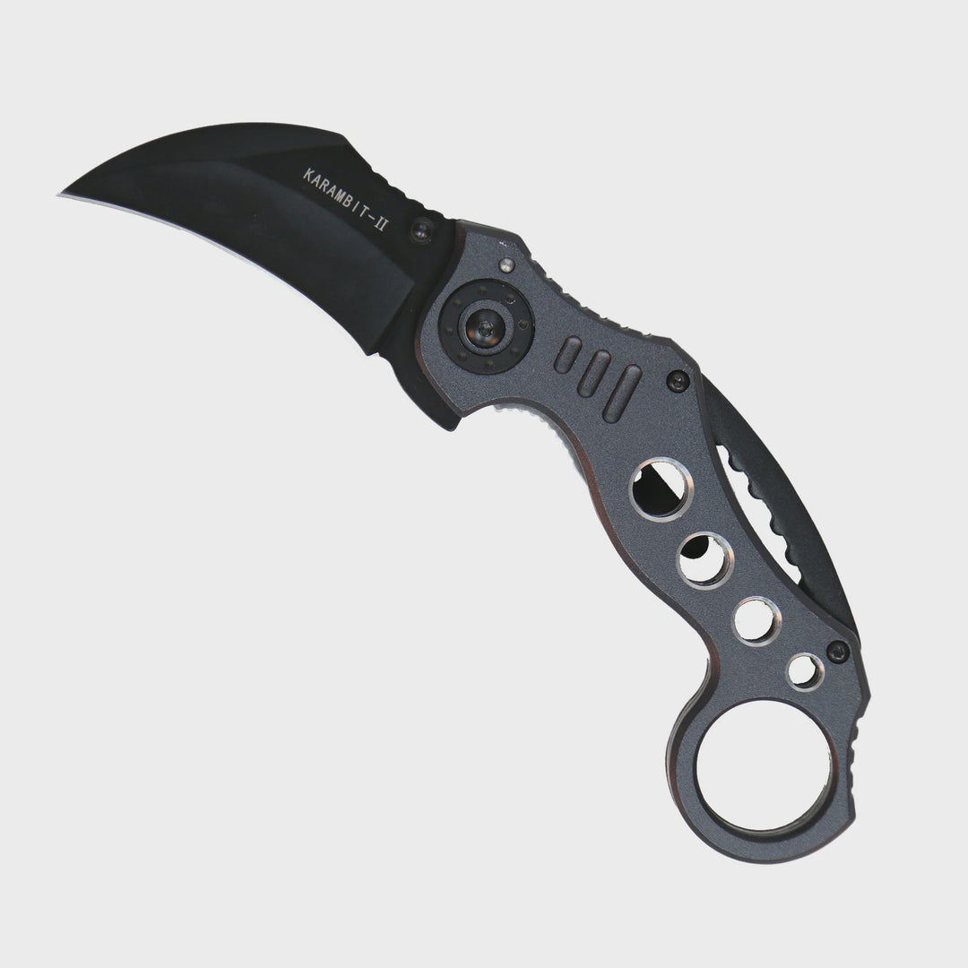 Hot Leathers - Grey Karambit Cutout Design Knife