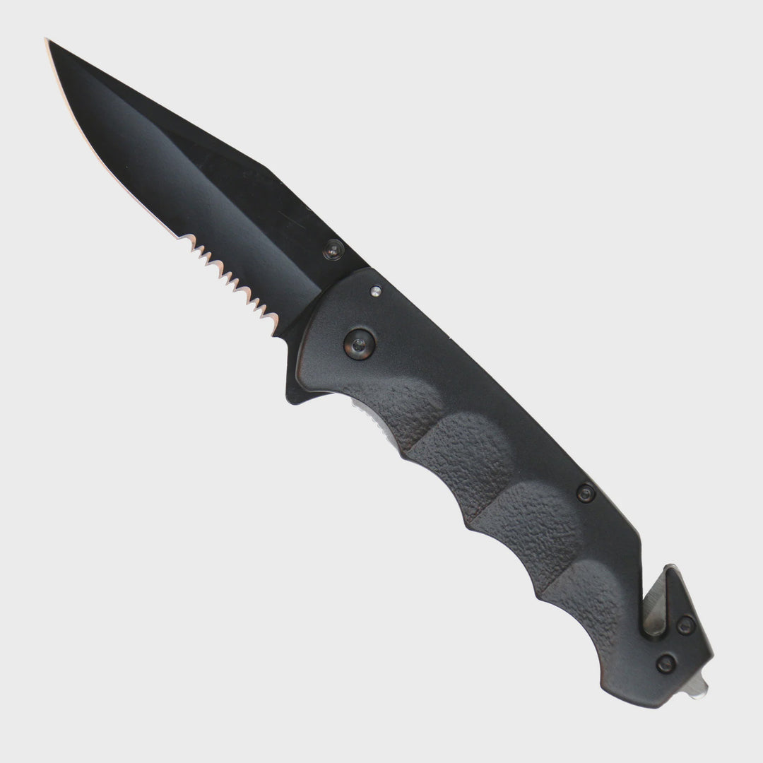 Hot Leathers - Black Matte Knife w/Clip