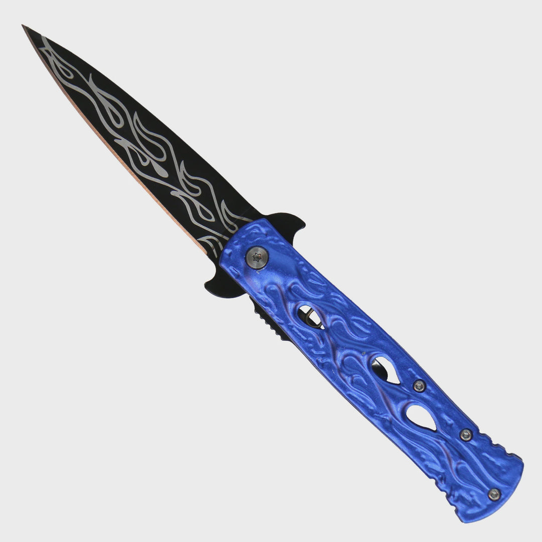 Hot Leathers Blue Flame Stiletto Knife