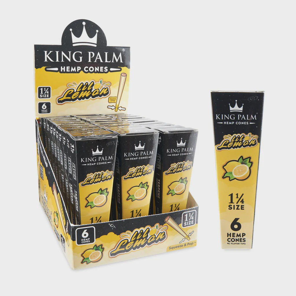 King Palms 1.25" Size Hemp Cones - Lil Lemon