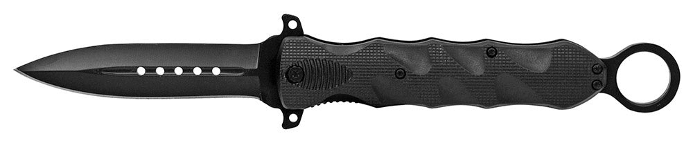5" Spring Assist Folding Pocket Knife - Black