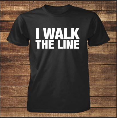 Merch Traffic - Johnny Cash "I Walk The Line" Black T-Shirt