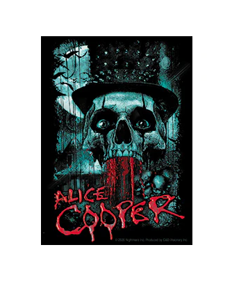 C&D - Alice Cooper Bloody Skull Sticker