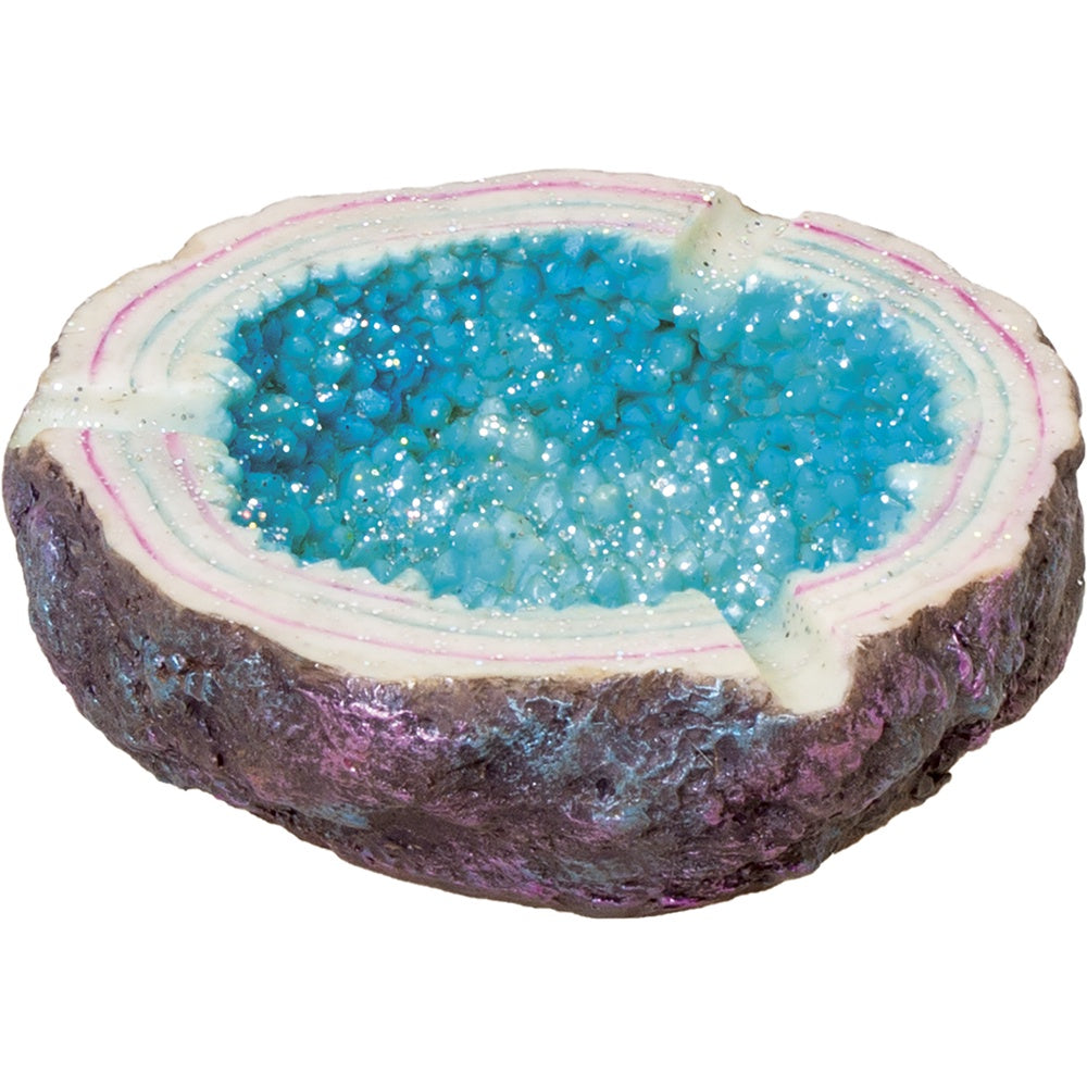 Blue Glitter Poly Stone Ashtray - LT203