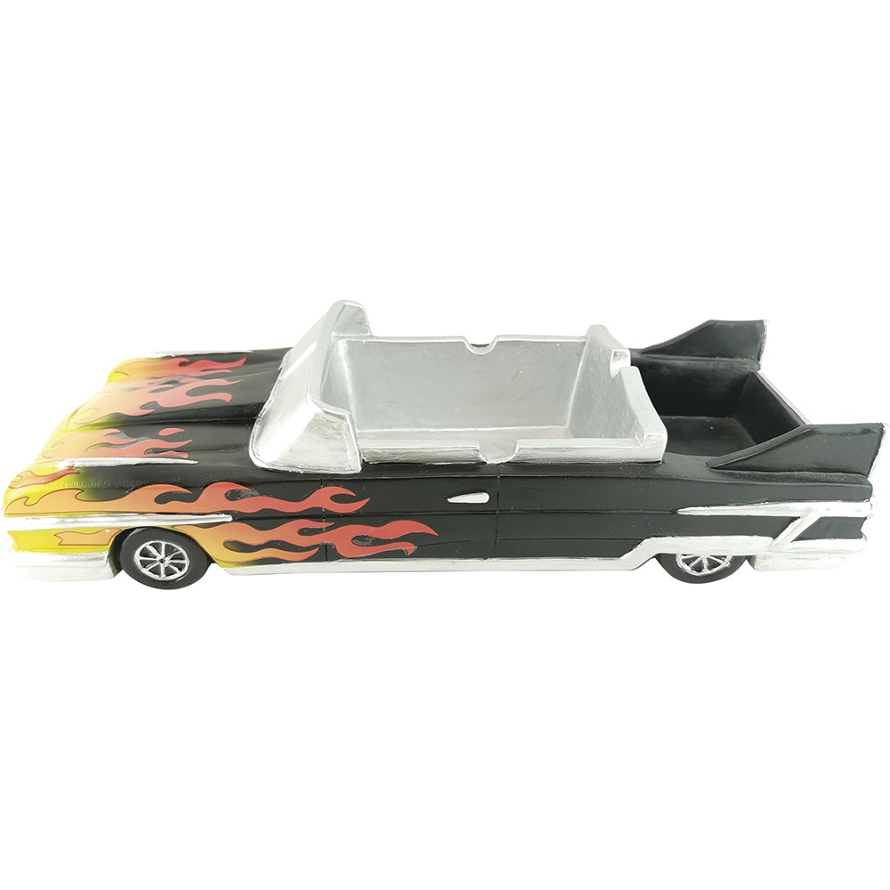 Flaming Convertible Car Polystone Ashtray - LT213