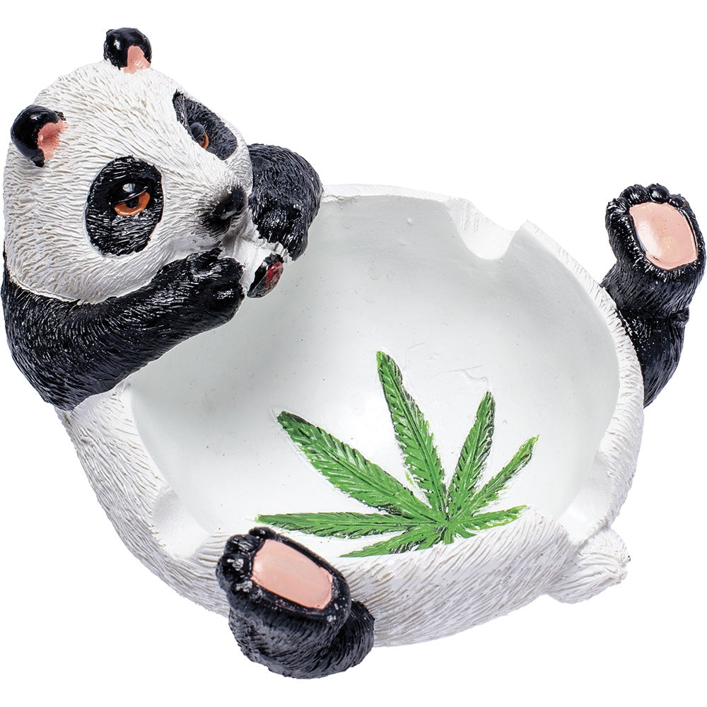 5" Stoned Panda Polystone Ashtray - LT221