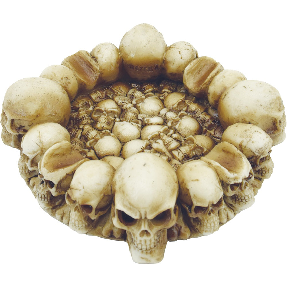 5" Skull Graveyard Polystone Ashtray