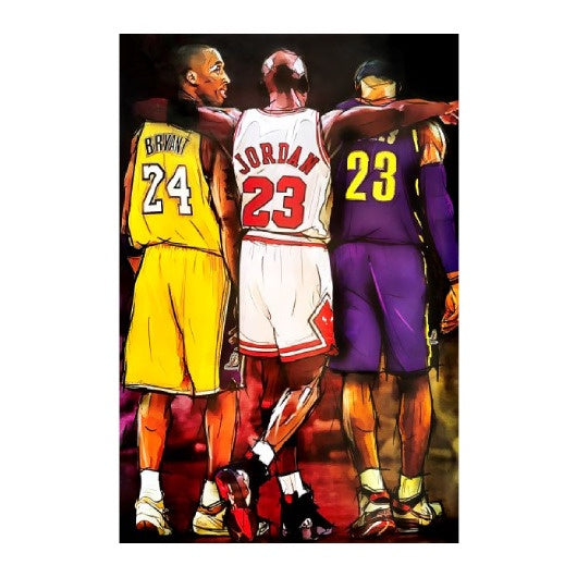 Kobe, Jordan, Lebron Legends Walking Poster