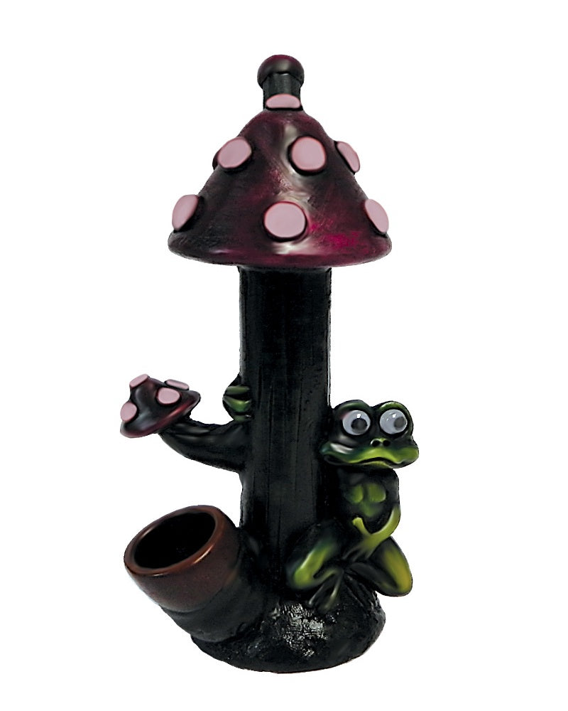 Handcrafted Resin Pipe - Mushroom Frog