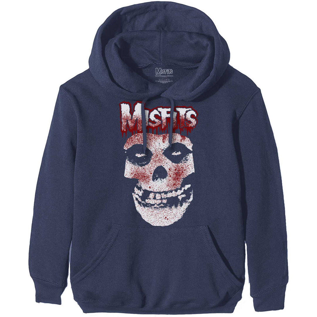 Misfits Blood Drip Skull Navy Hoodie