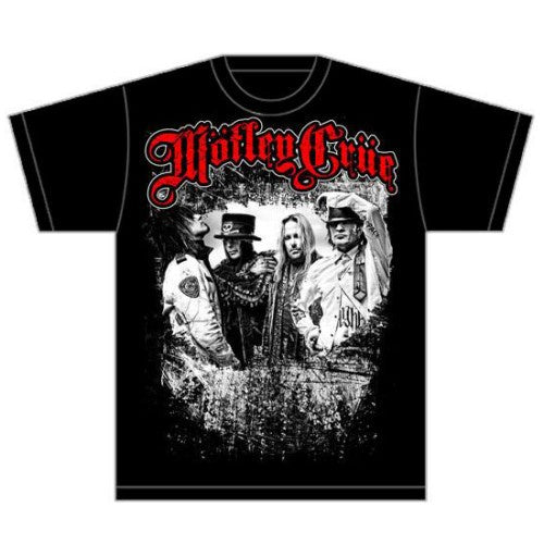 MOTLEY CRUE UNISEX T-SHIRT: GREATEST HITS BAND SHOT