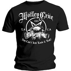 MOTLEY CRUE UNISEX T-SHIRT: YOU CAN'T KILL ROCK & ROLL