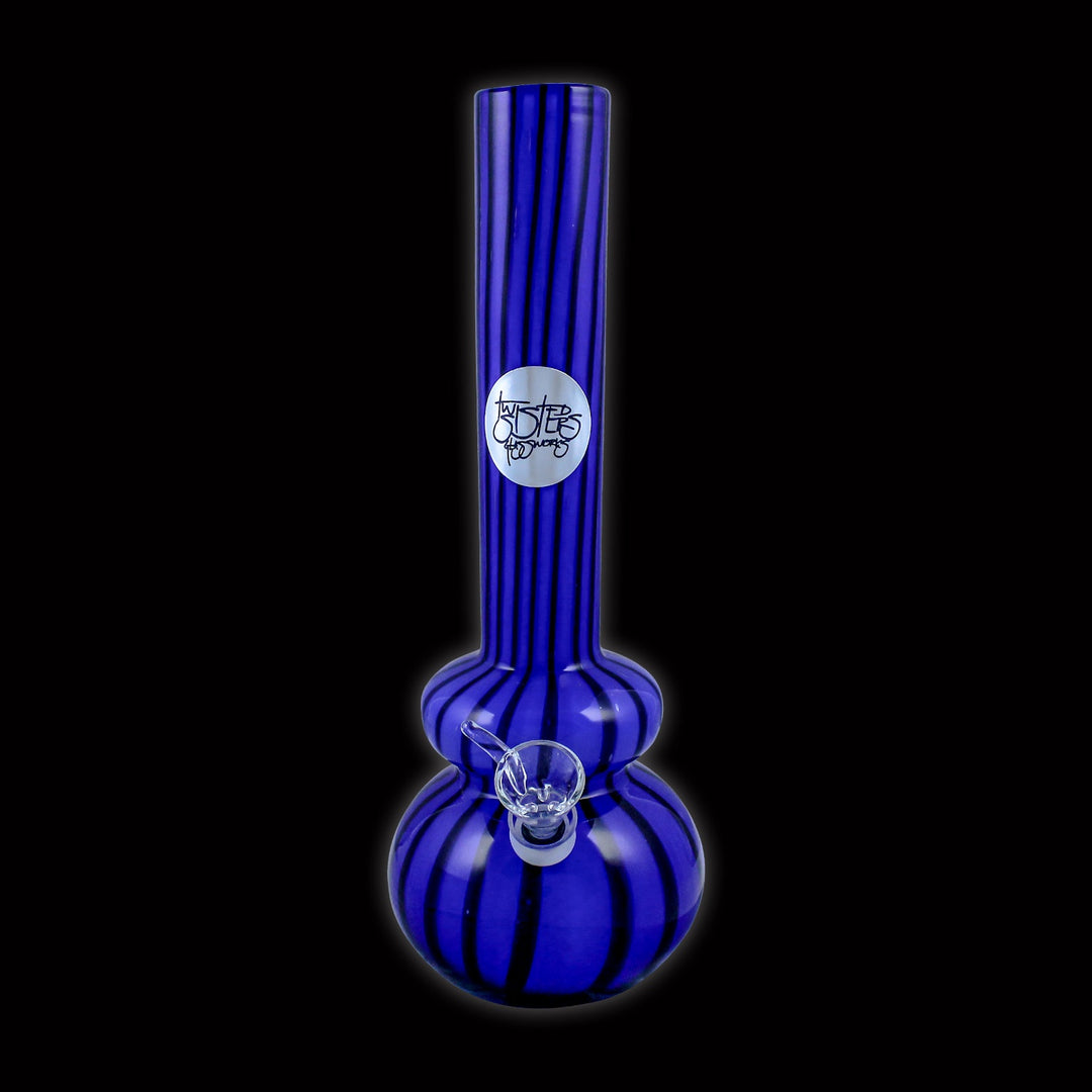 12" Striped Double Bubble Water Pipe
