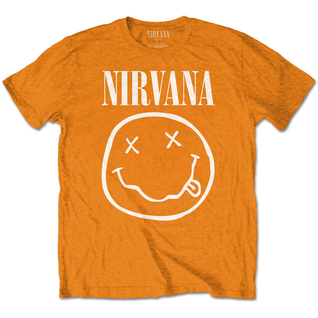 Nirvana White Smiley Orange Kid's T-Shirt