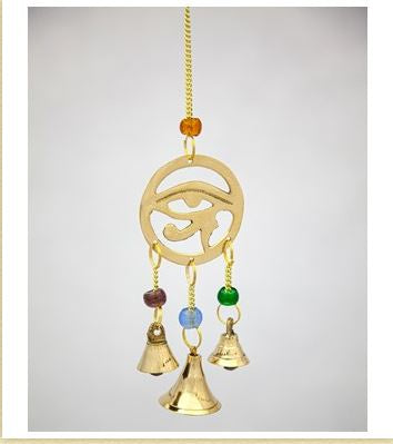 India Arts - Brass Eye Of Horus Chime w/Beads