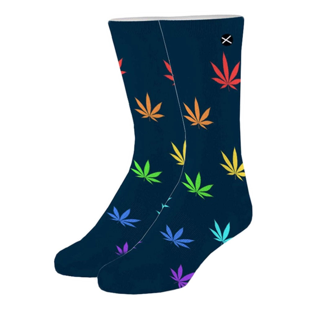 Odd Sox - Rainbow Weed Mens Crew Socks
