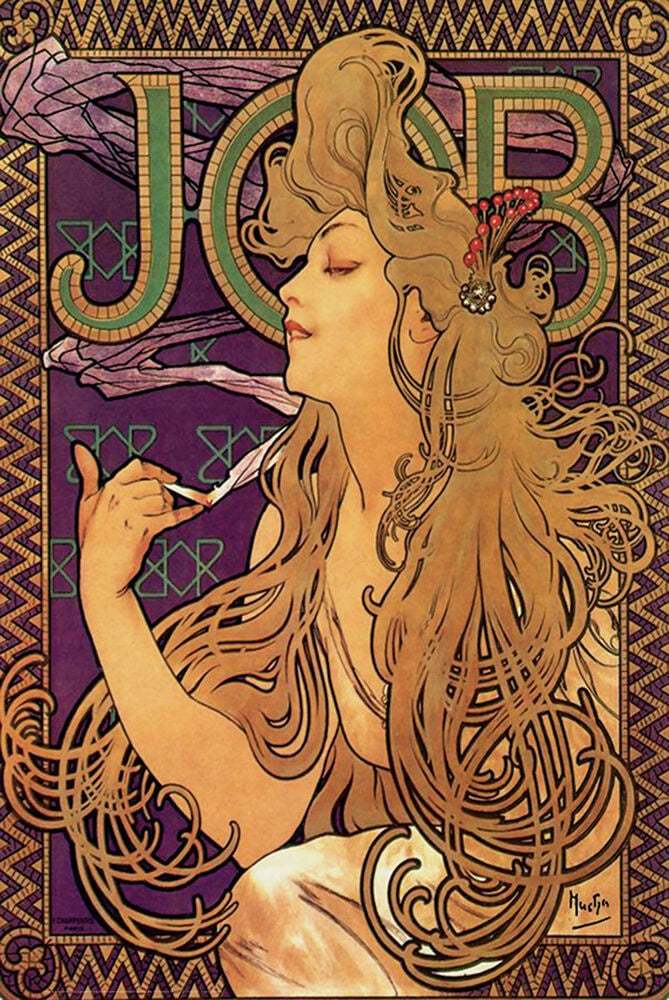 Mucha - Job (Purple) Poster