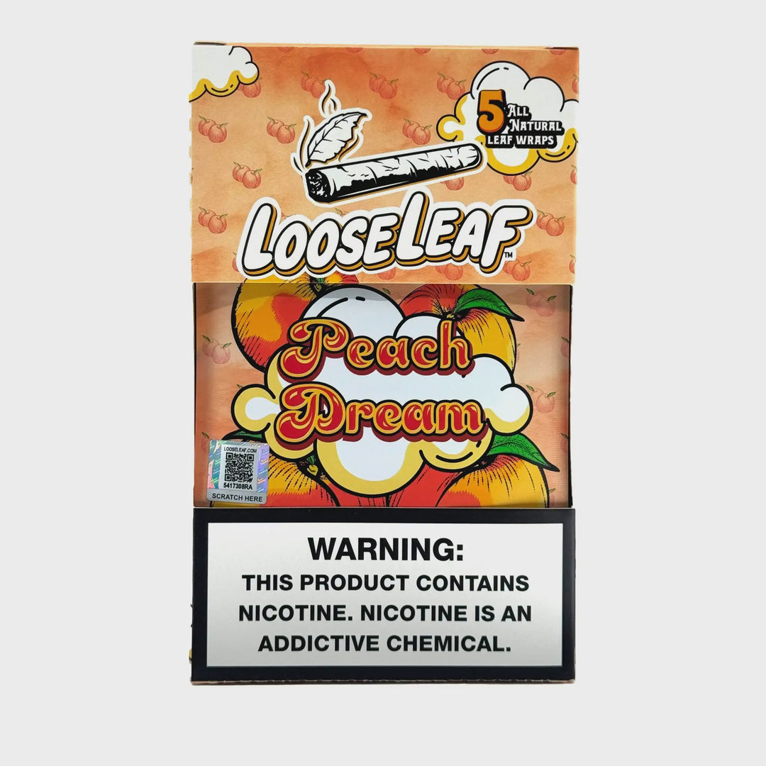 Loose Leaf Peach Dream Cigar Wraps 5pk