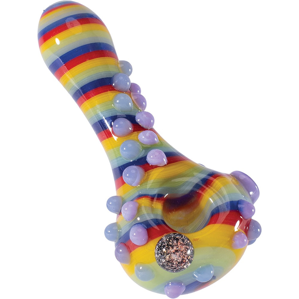 4.5in Rainbow Swirl Tentacle Spoon Hand Pipe