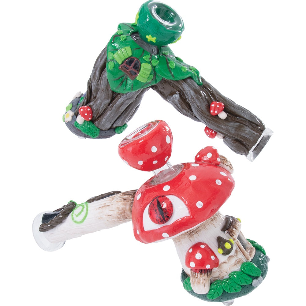 Fuijma - 7" Mushroom Treehouse Resin Bubbler