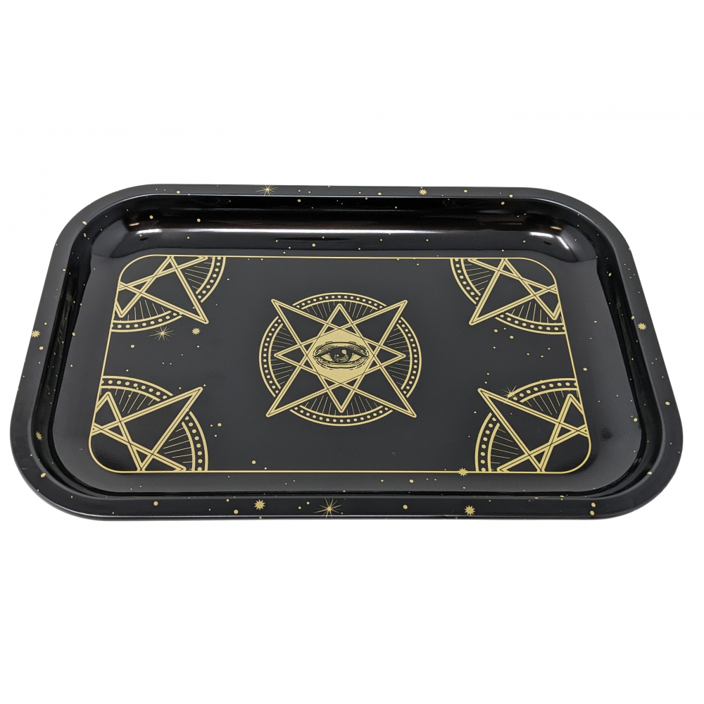 11" x 7" All Seeing Eye Metal Rolling Tray